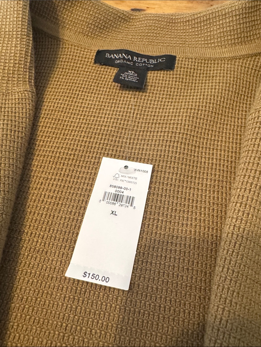Banana Republic Milanetto Sweater Blazer XL NWT Whiskey Brown Organic Cotton - Picture 8 of 11